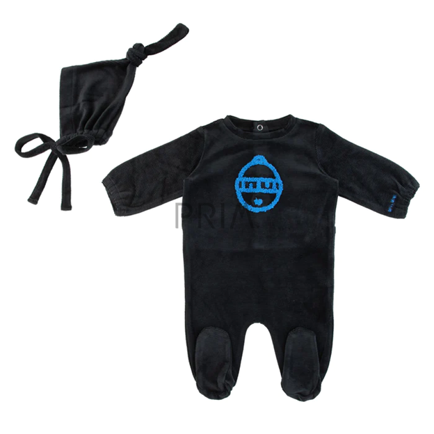 MISS MINI LOGO FACE ROMPER BLUE