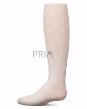 Load image into Gallery viewer, MEMOI MINI BOW FLOCKED OPAQUE TIGHTS
