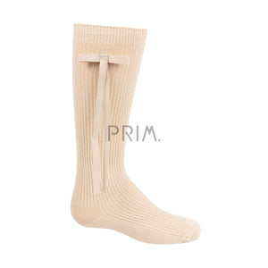 ZUBII THIN LONG RIBBON KNEE SOCK