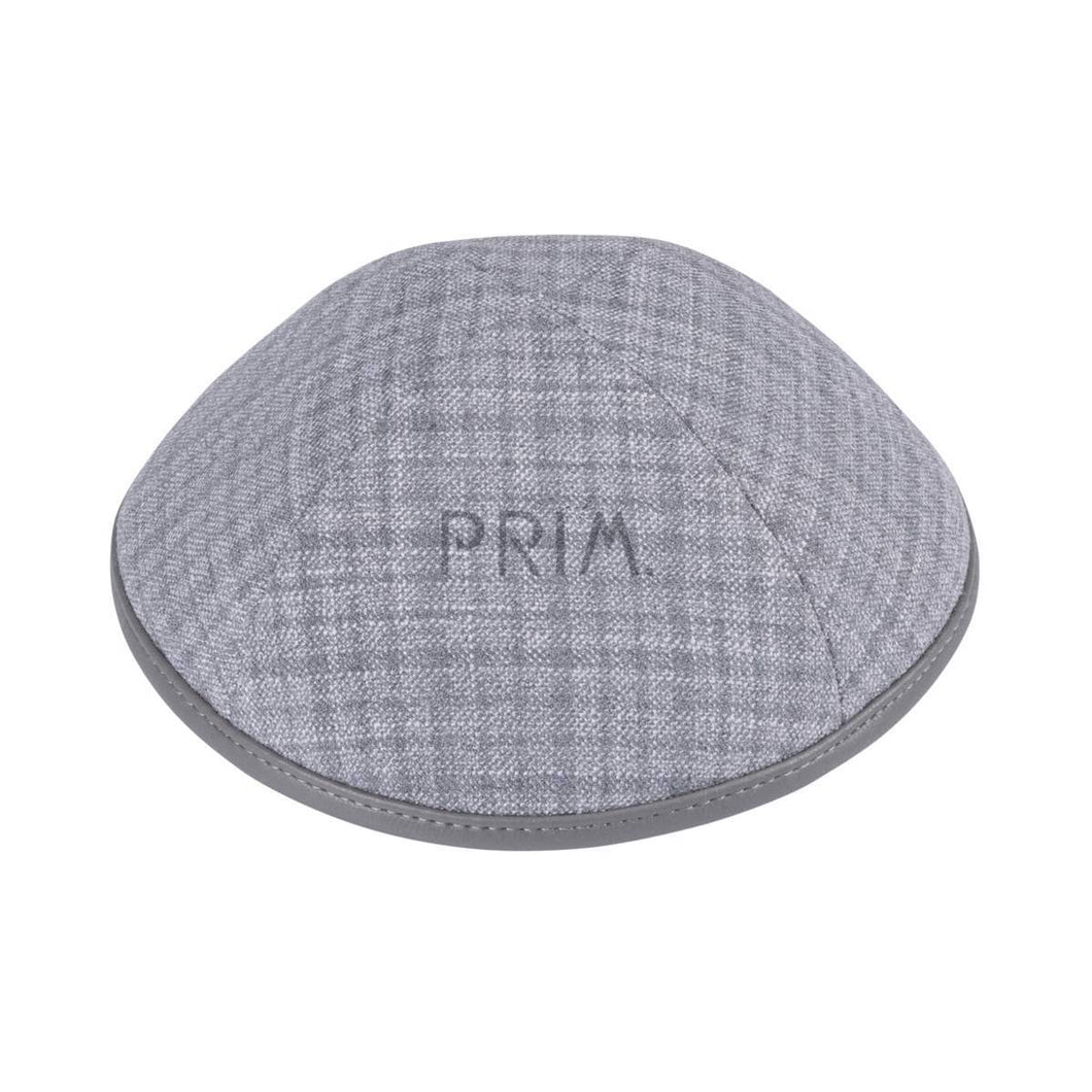 IKIPPAH GREY PLAID WITH GREAY LEATHER RIM