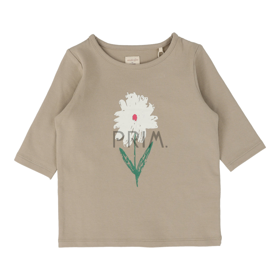 ANALOGIE FLOWER TEE 3/4 SLEEVE
