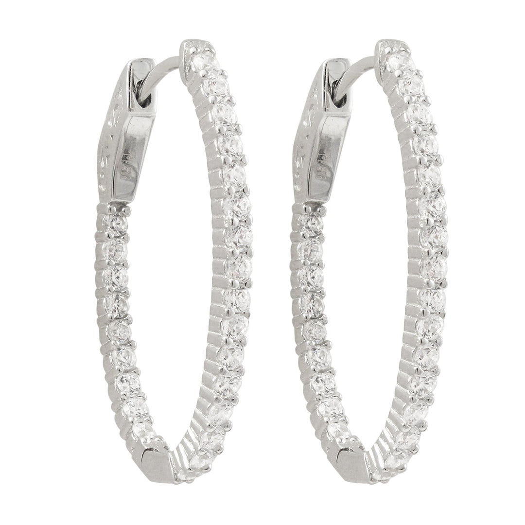 earring oval cz hoop
