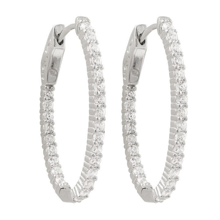 earring oval cz hoop