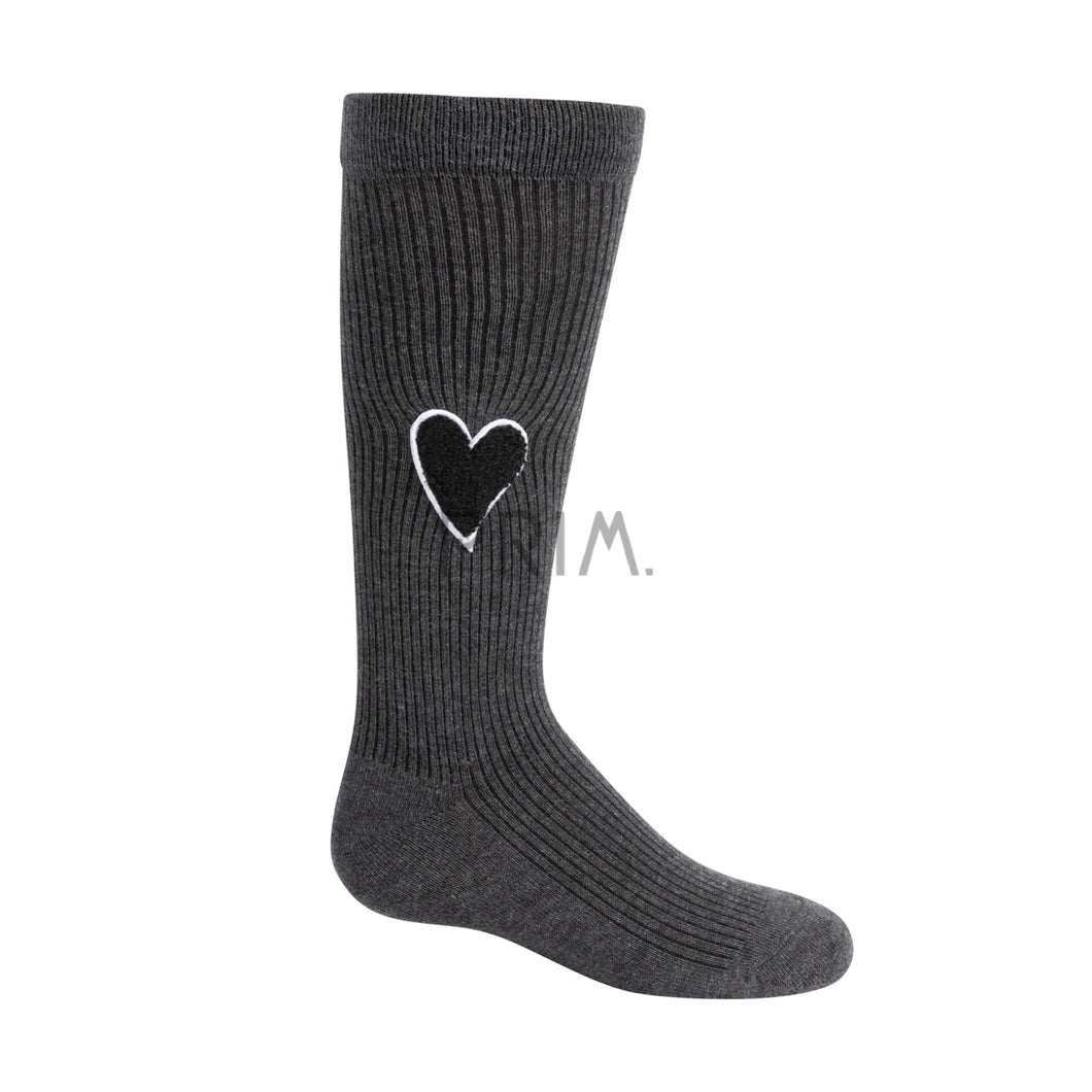 ZUBII SHERPA HEART KNEE SOCK