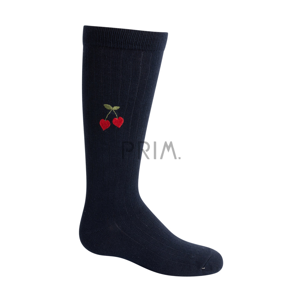 ZUBII CHERRY HEART KNEE SOCK