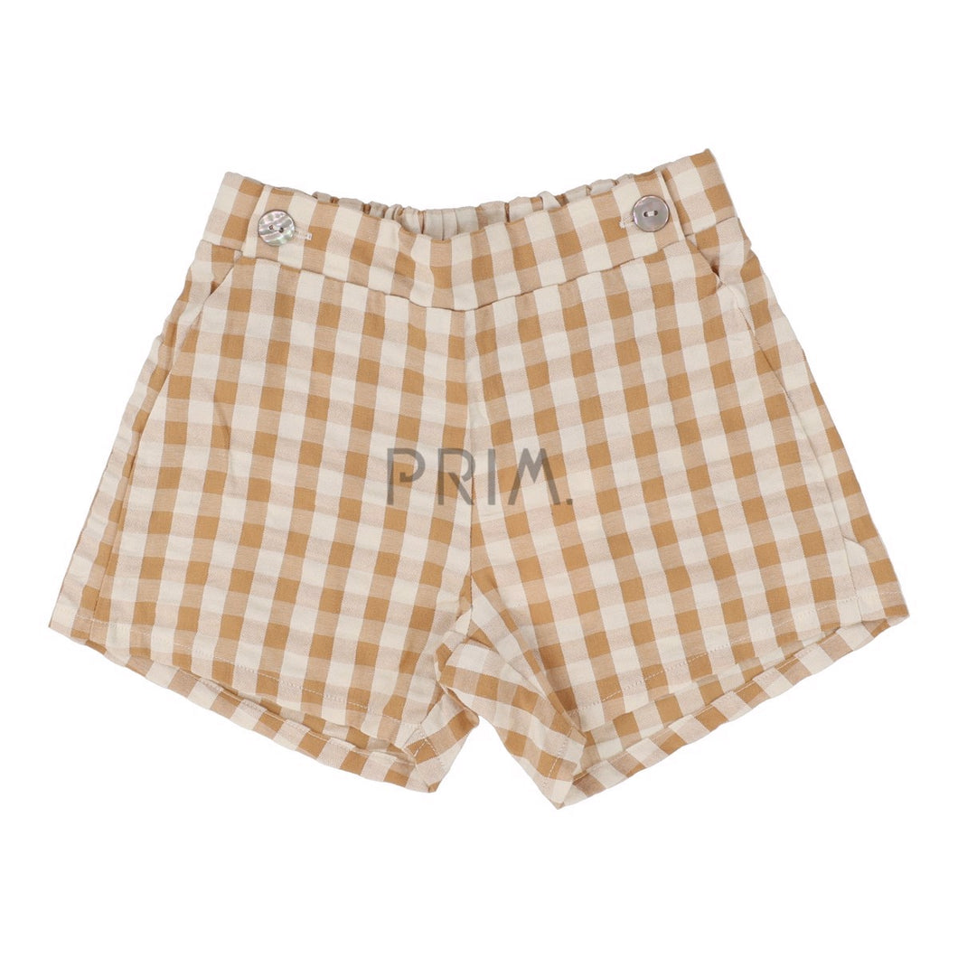 ANALOGIE GINGHAM PULL ON SHORTS