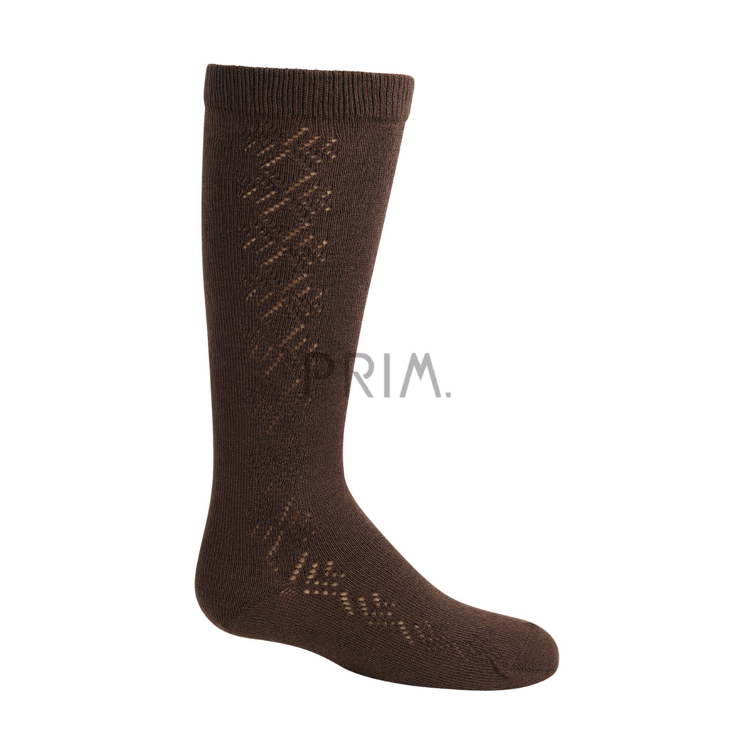 ZUBII DIAMOND POINTELLE KNEE SOCK