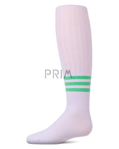 MEMOI BRIGHT STRIPE COTTON TIGHTS