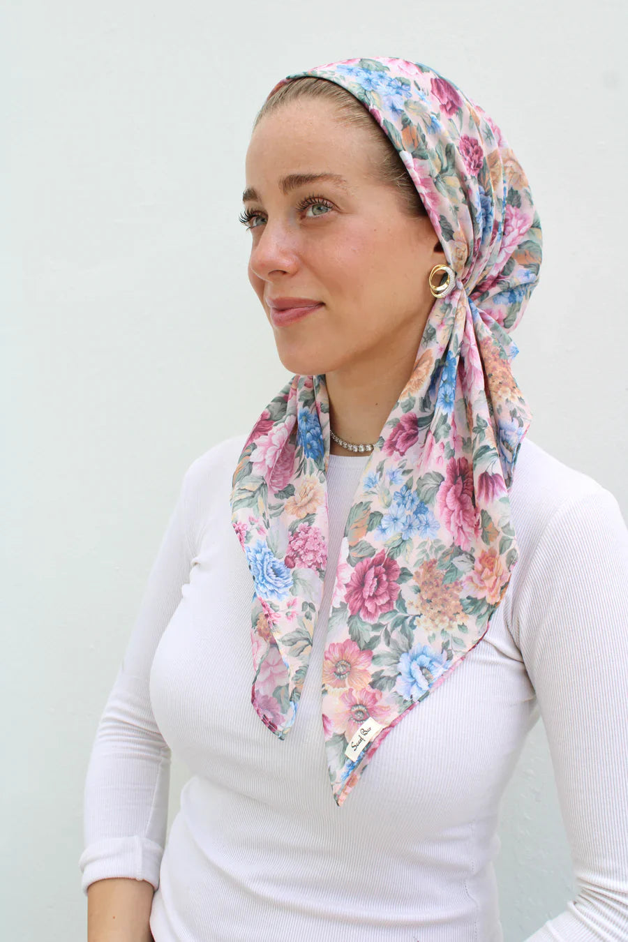 headscarf short pretied pattern
