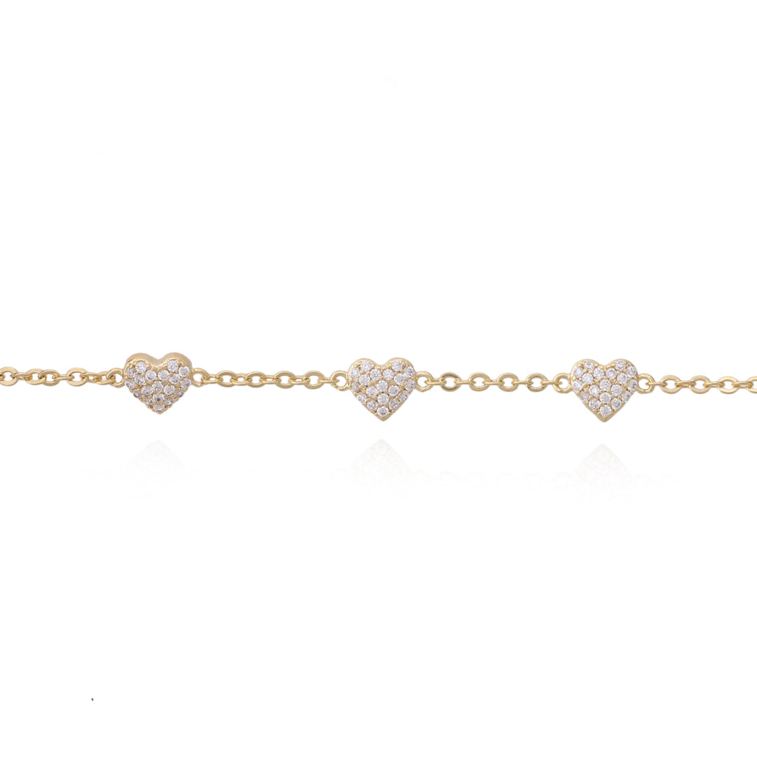 bracelet cz hearts