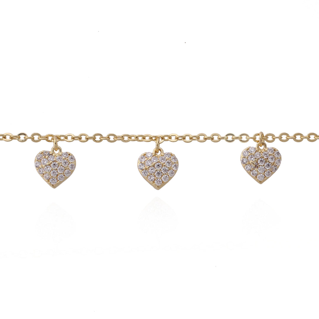 bracelet cz hearts
