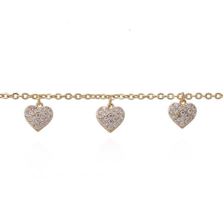 bracelet cz hearts