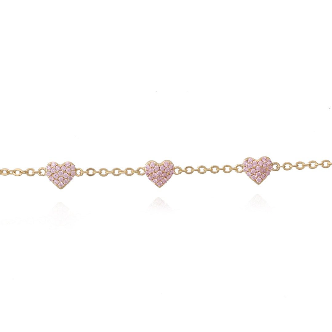 bracelet cz hearts