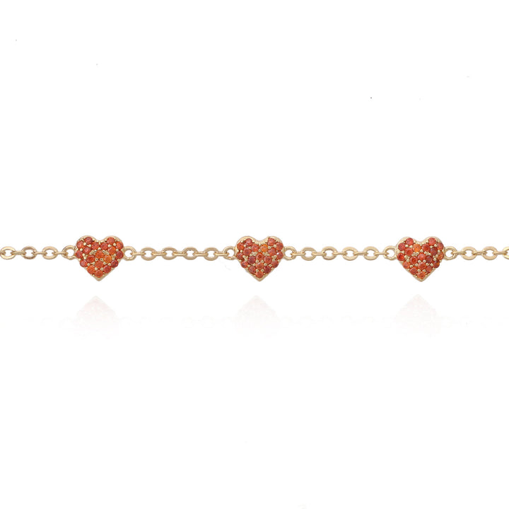bracelet cz hearts