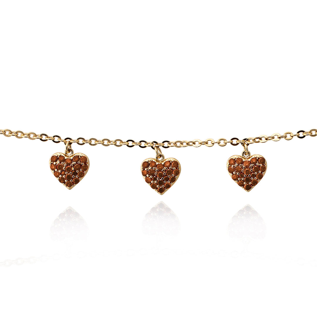 bracelet cz hearts