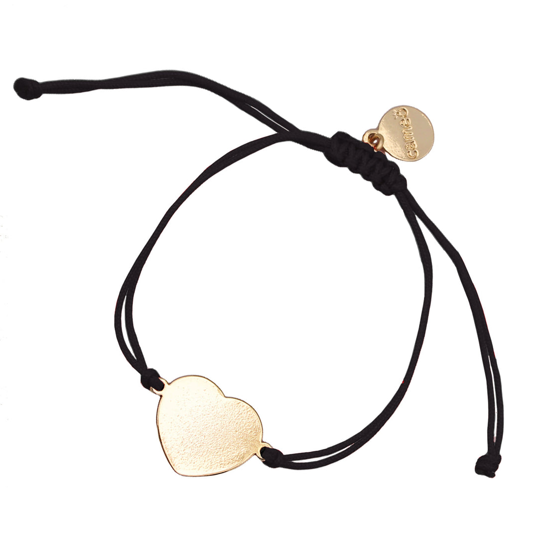 bracelet drawstring cord flat heart