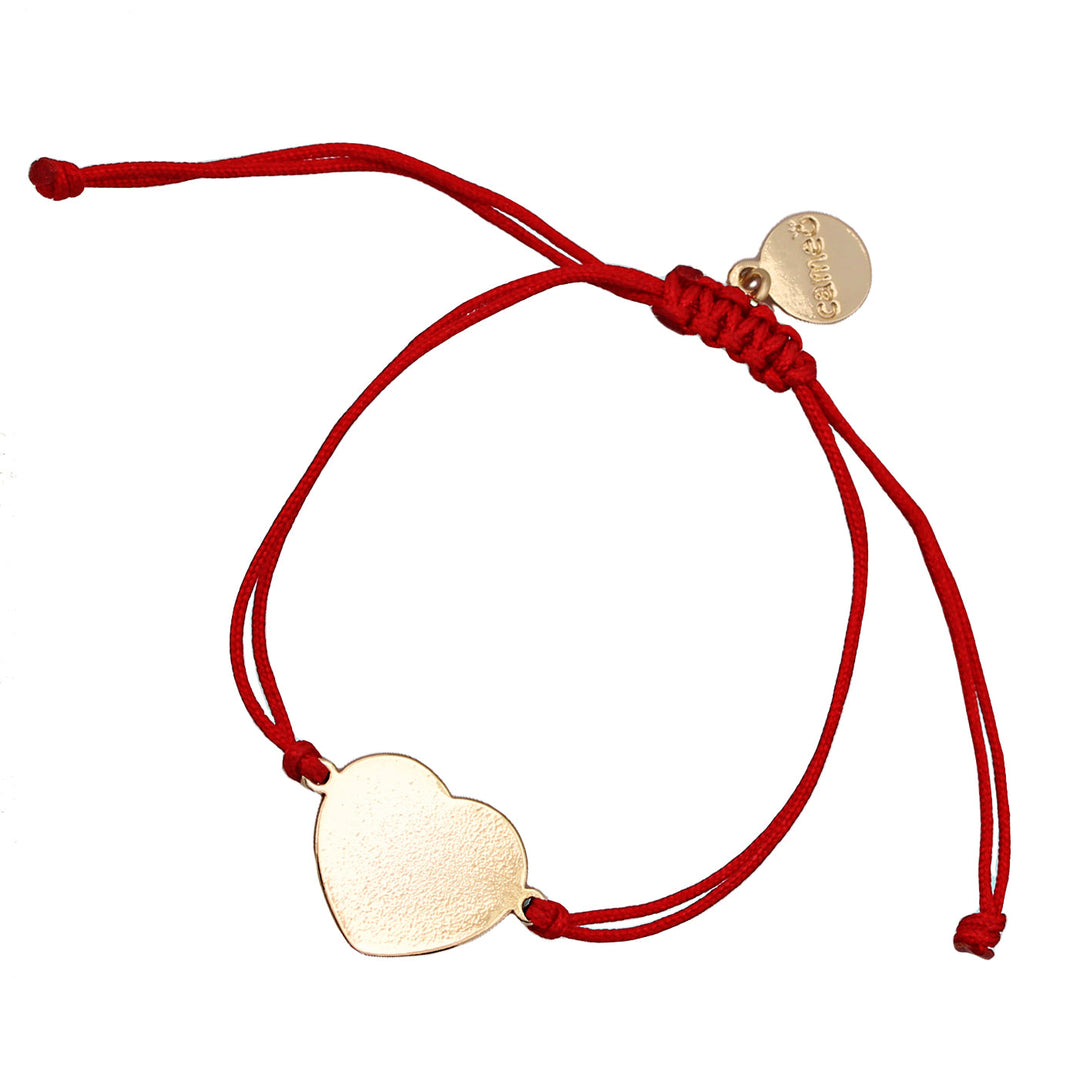 bracelet drawstring cord flat heart