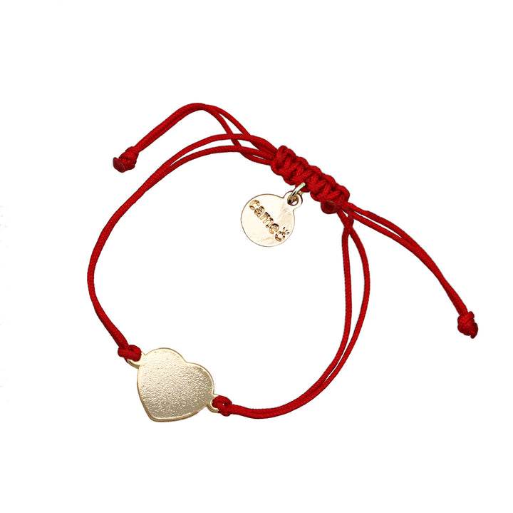 bracelet drawstring cord flat heart