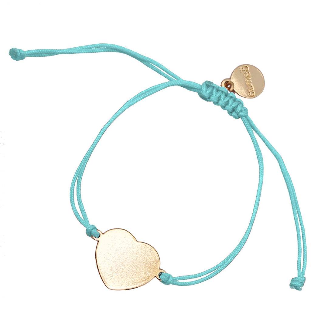bracelet drawstring cord flat heart