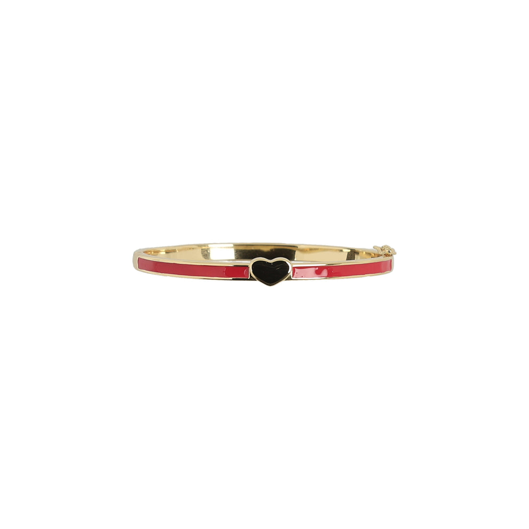 bangle center heart enamel