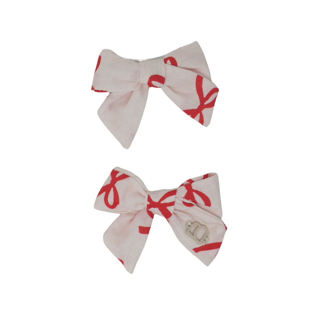 clip snap printed bows bow set