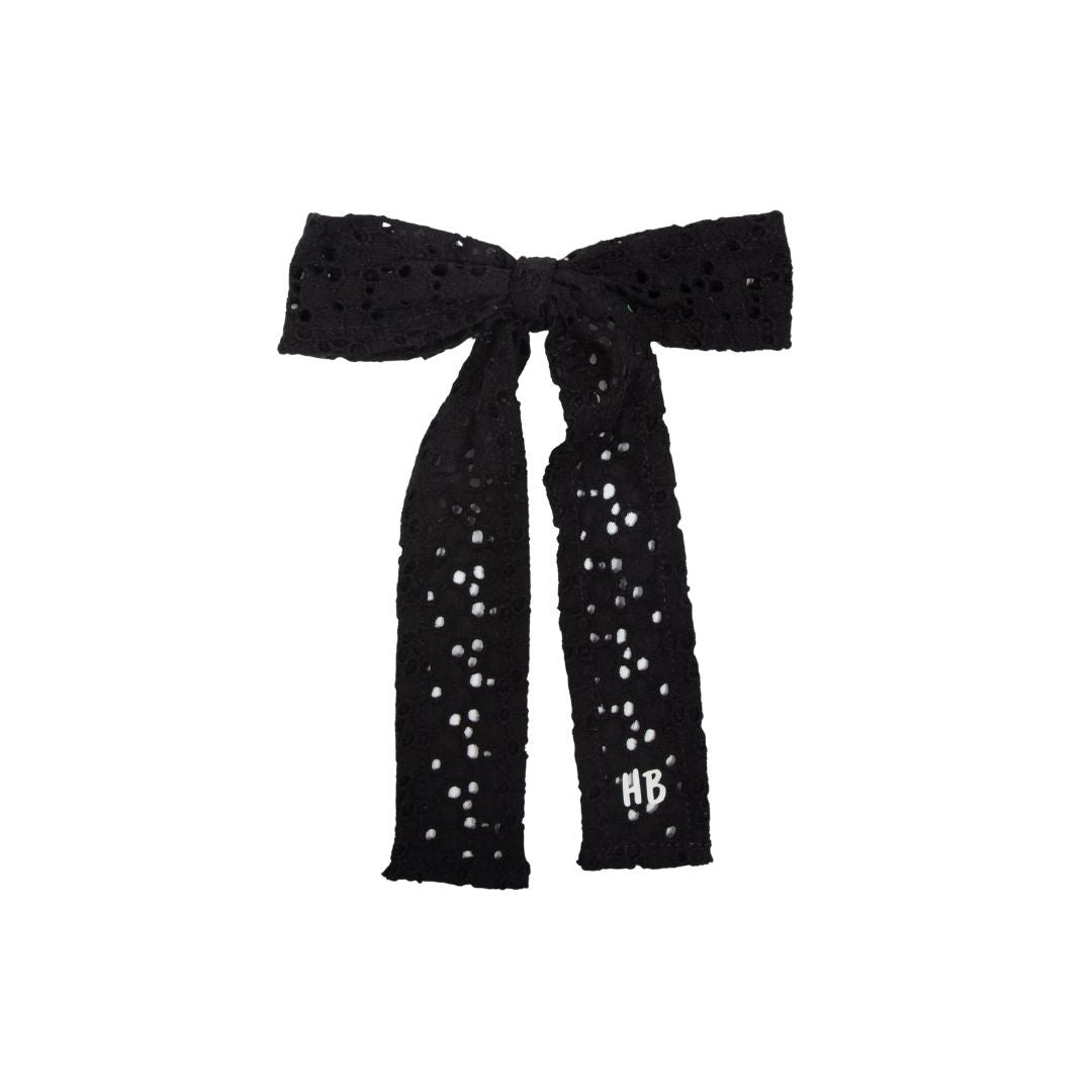 clip heavy eyelet bow