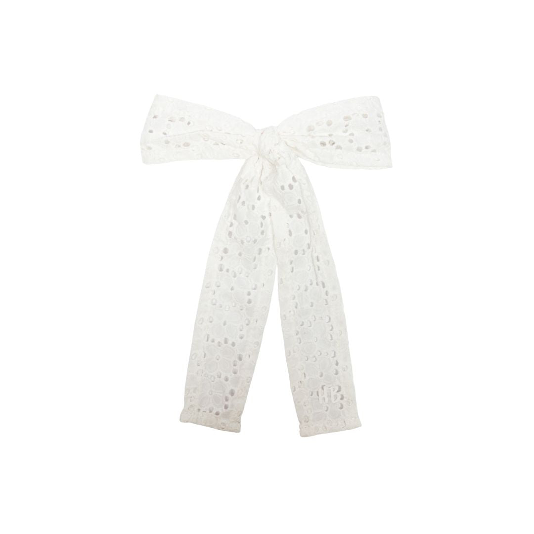 clip heavy eyelet bow
