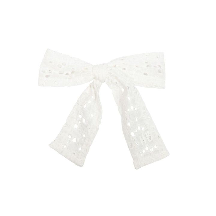 clip heavy eyelet bow