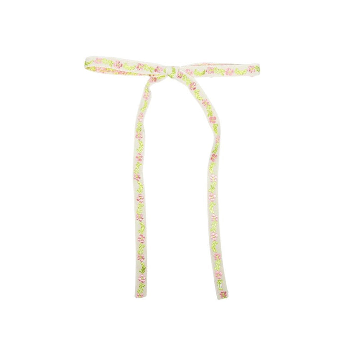 clip embroidered ribbon bow