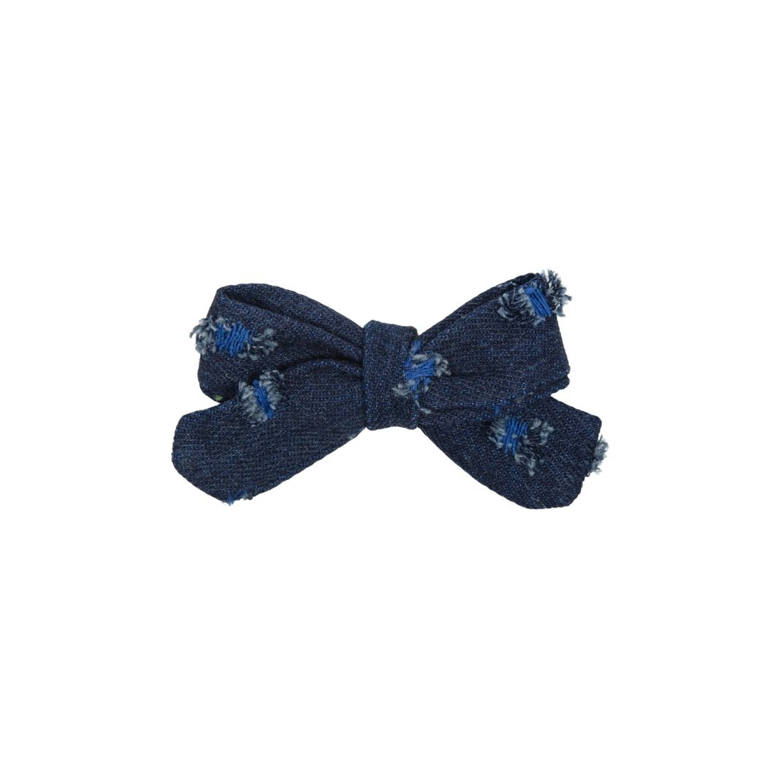 clip snap fray denim set