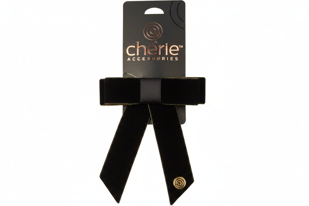 clip velvet satin center medium
