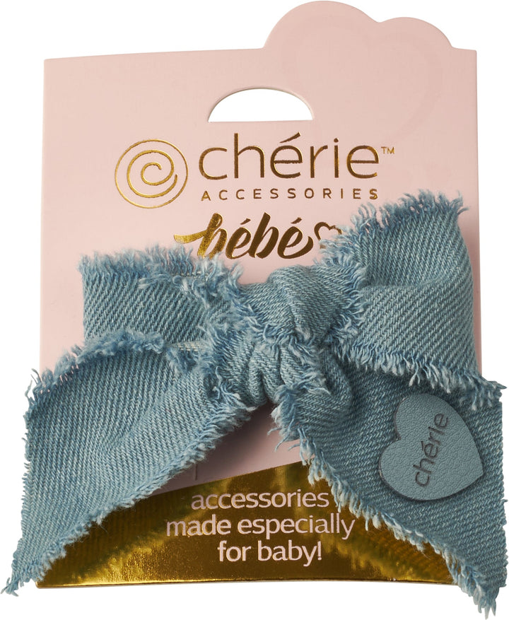 clip denim fringe heart