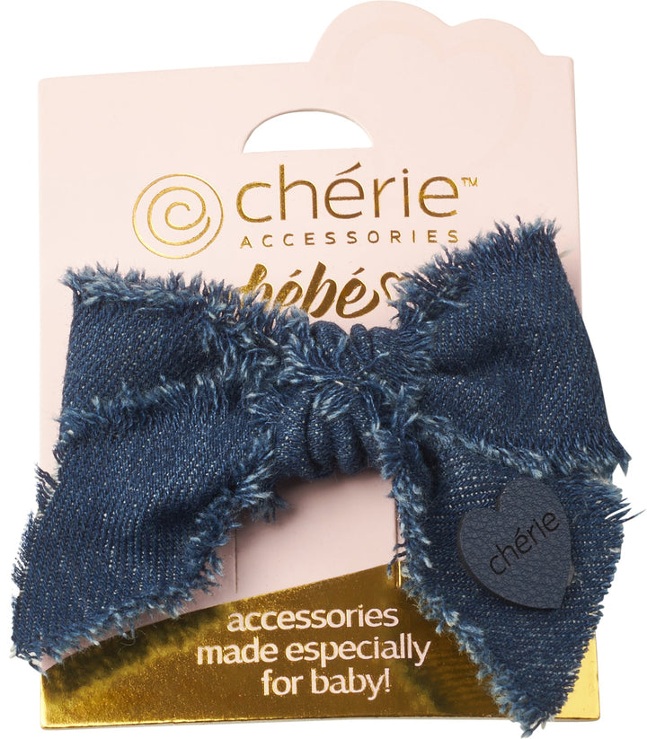 clip denim fringe heart