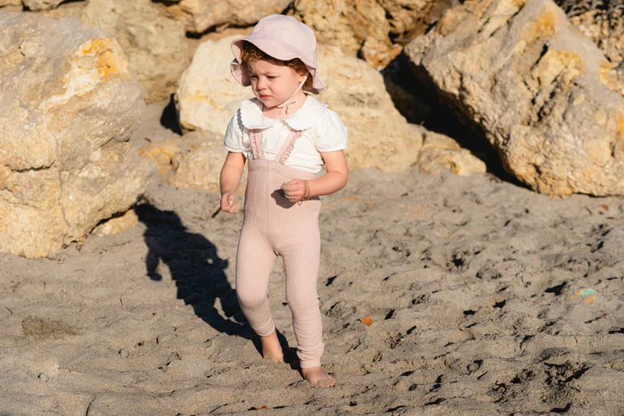 overall ribbed ruffle long