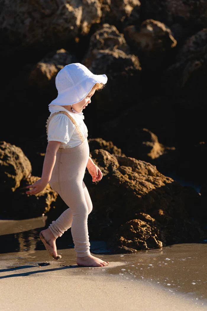 overall ribbed ruffle long