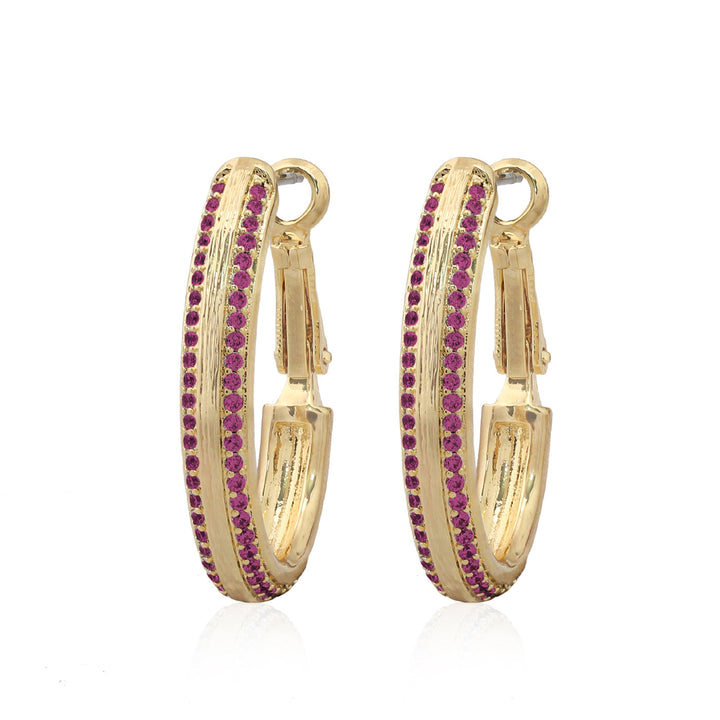 earring huggie brushed gold ribbon
