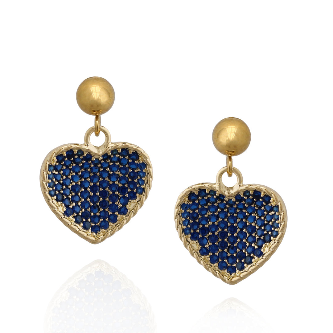 earring huggie inward puffed heart