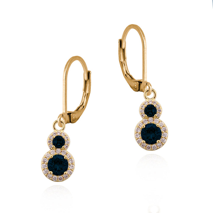 earring lb double solitaire stone