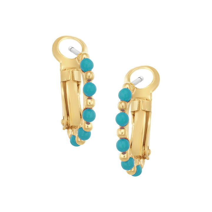 earring huggie pearl & gold