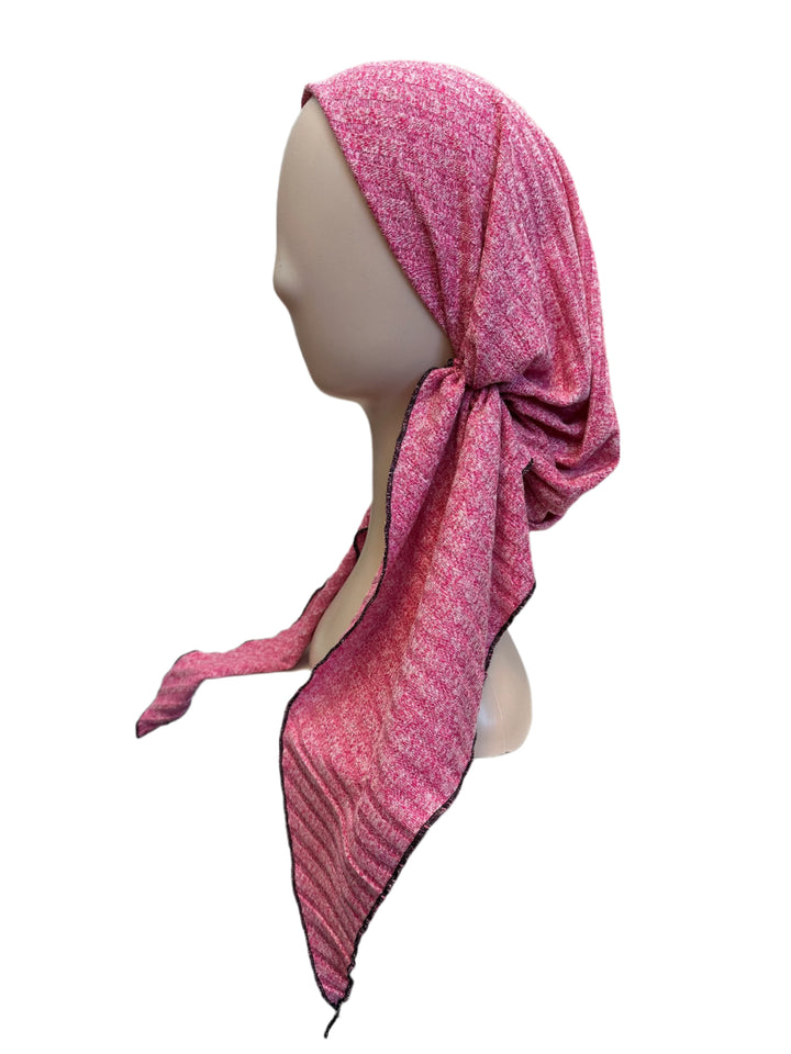 pretied unlined heather knit wide ribbed