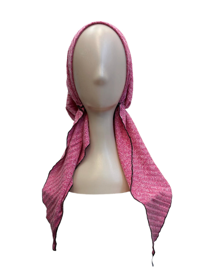 pretied unlined heather knit wide ribbed