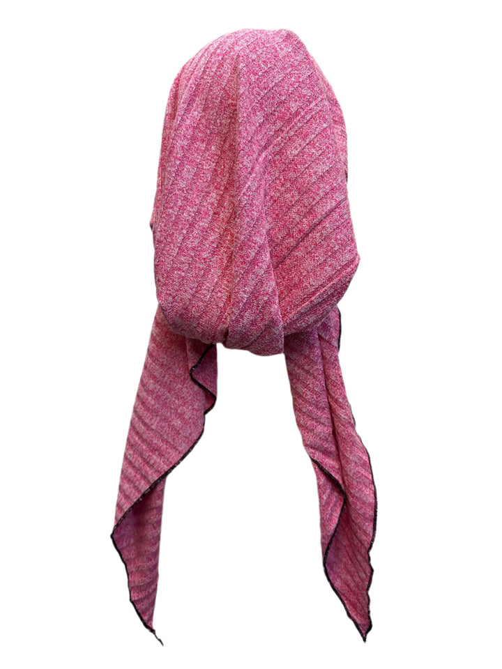 pretied unlined heather knit wide ribbed