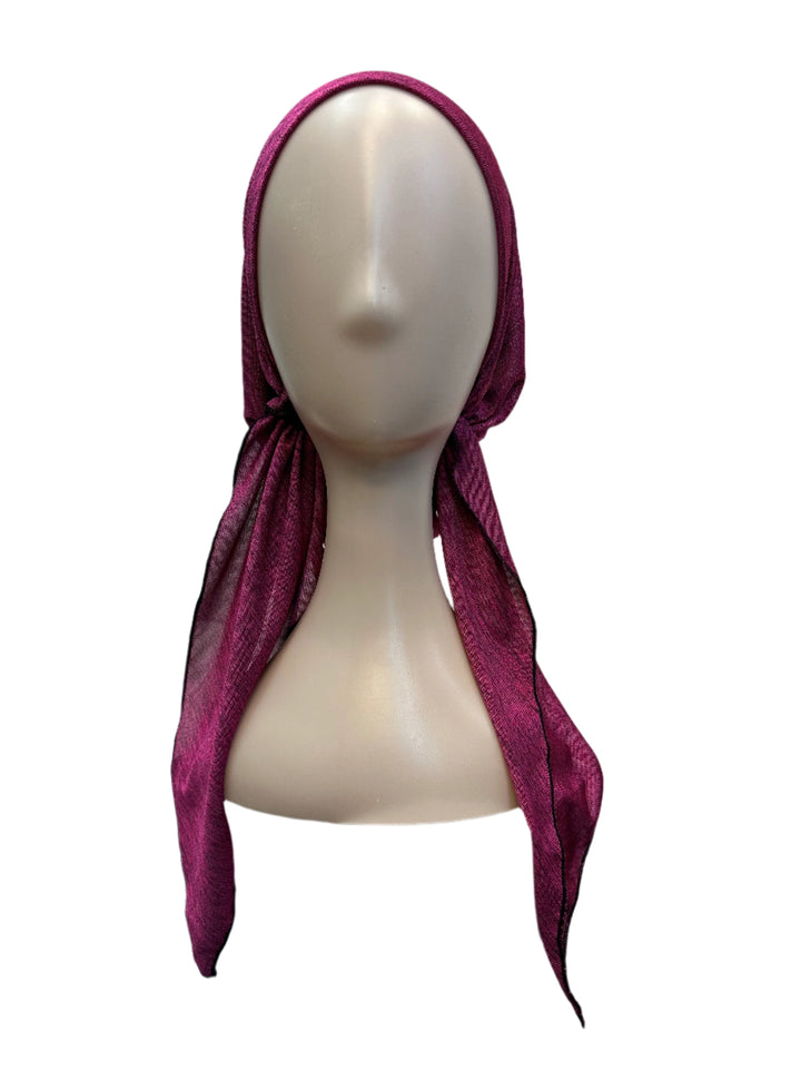 pretied unlined heather