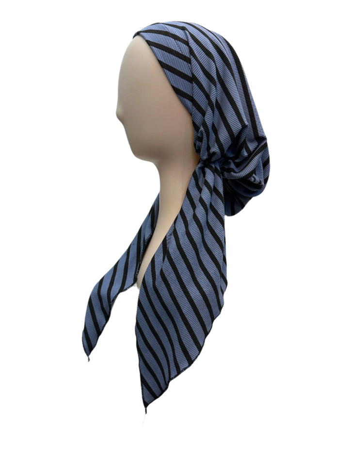 pretied unlined denim wide lines