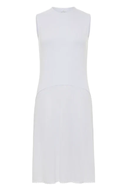 slip full sleeveless shell viscose top nylon bottom 41inch