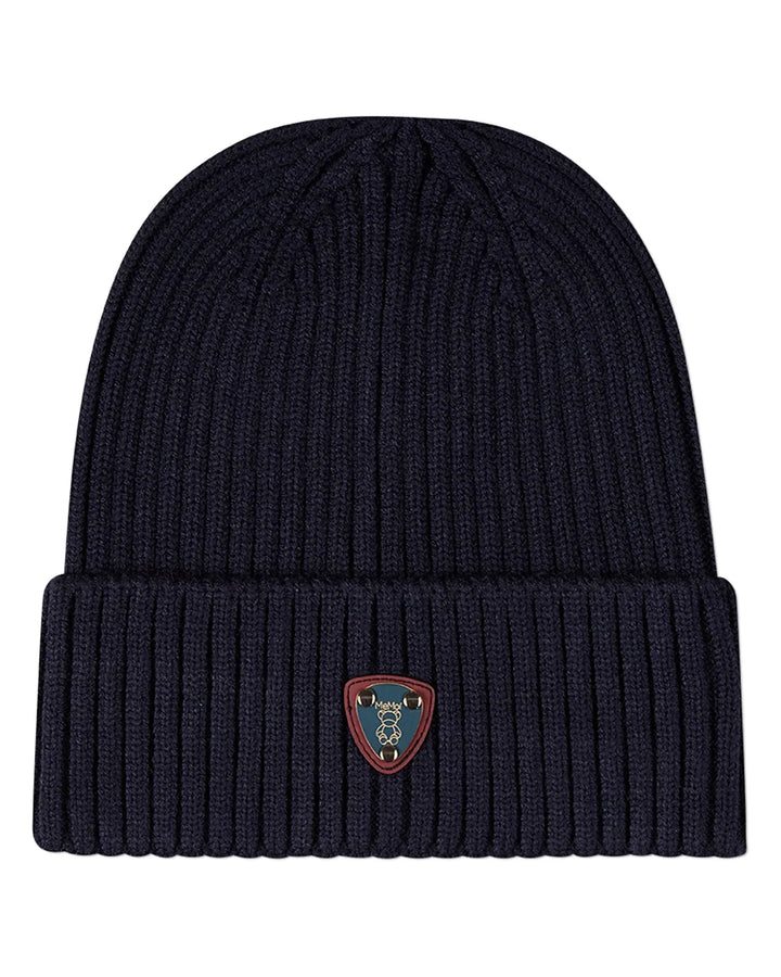 beanie teddy crest cuffed