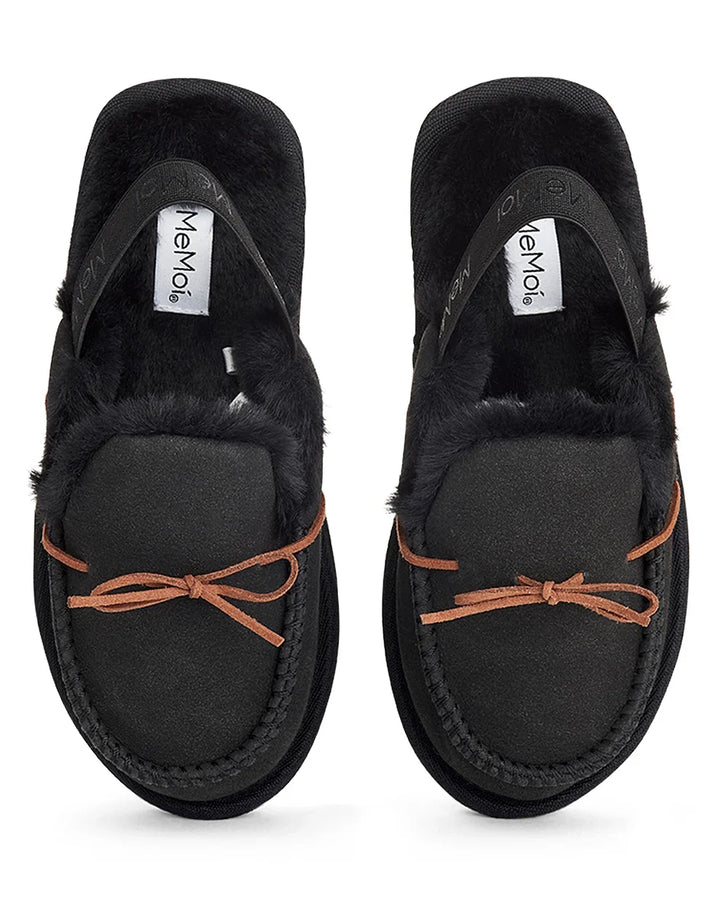 slippers suede bow