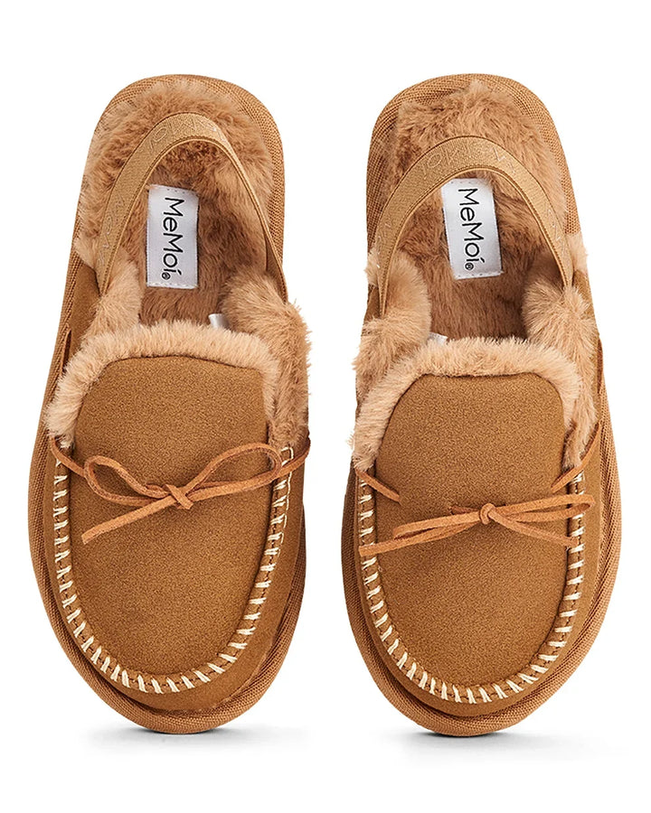 slippers suede bow