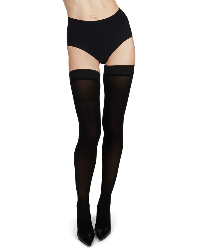 thigh hi opaque 60 denier w silicone band