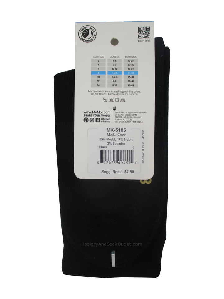 Memoi Modal Crew Sock, Model MK-5105